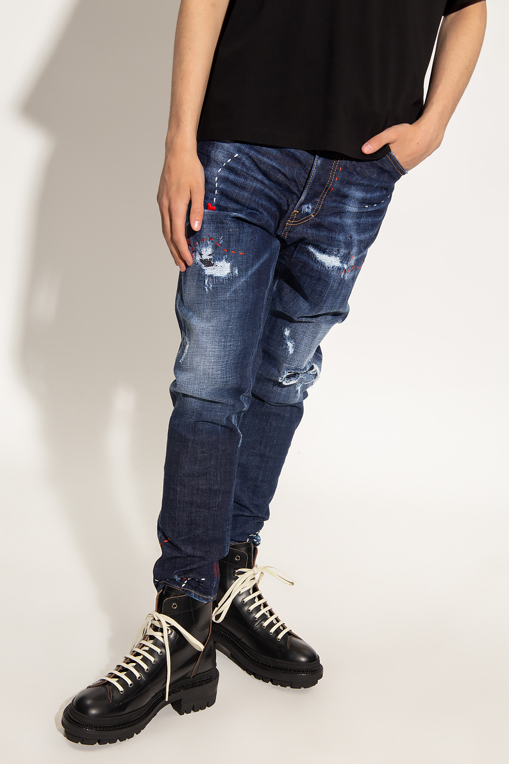 Jeans spalmati on sale